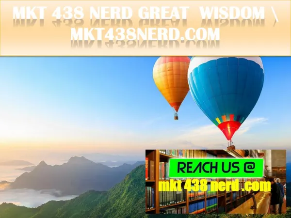 MKT 438 NERD Great Wisdom \ mkt438nerd.com