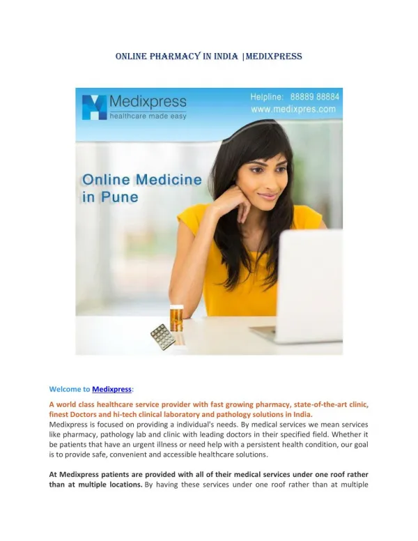 Buy Medicines Online With Discount In Pune, India –Medixpress