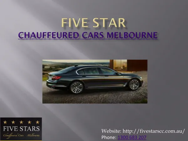 Book Affordable Chauffeured Cars in Melbourne | Five Stars