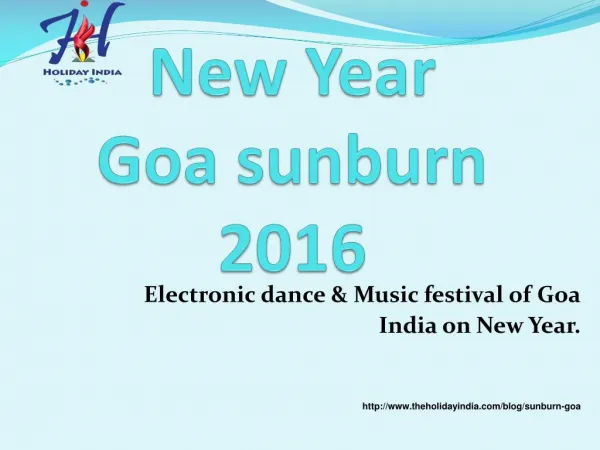 On New Year Sunburn festival 2016 in Goa, India