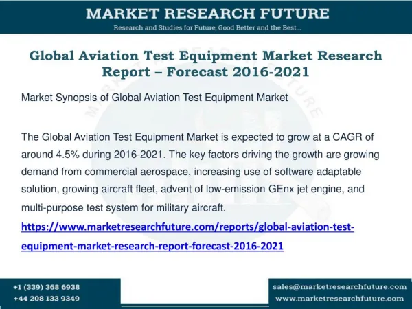 Global Aviation Test Equipment Market Research