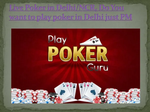 Poker In Delhi || Ongoing special Poker Tournaments in Delhi