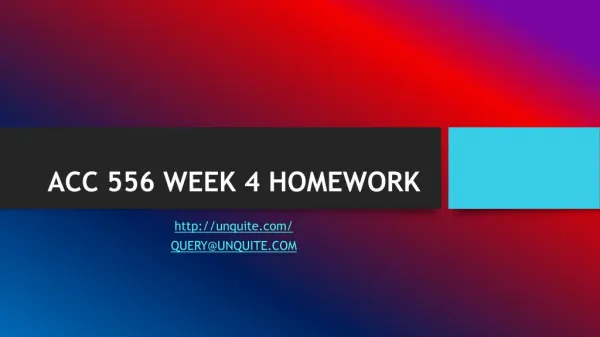 acc 556 week 4 homework