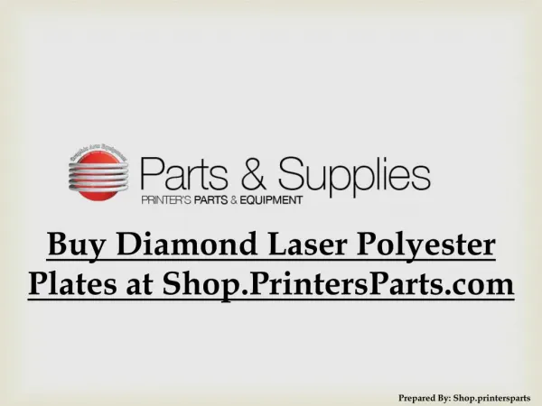 Buy Diamond Laser Polyester Plates at Shop.PrintersParts.com