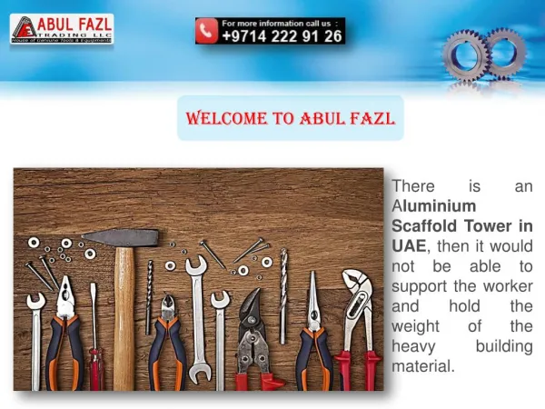 Affordable Aluminium scaffold tower in UAE