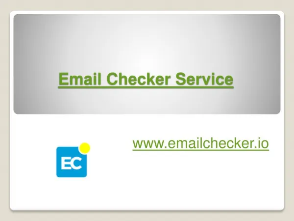 Email Checker Service - www.emailchecker.io