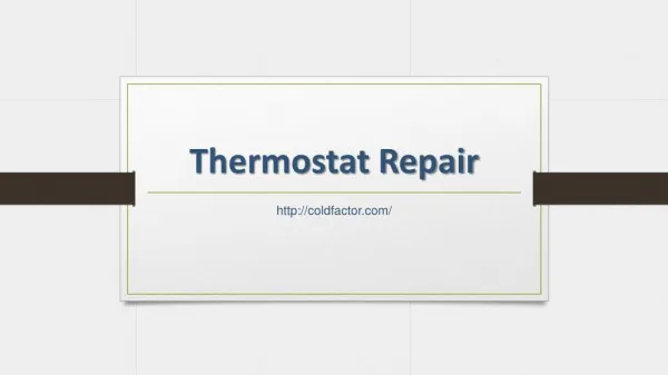 Thermostat Repair