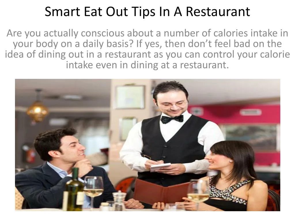 smart eat out tips in a restaurant