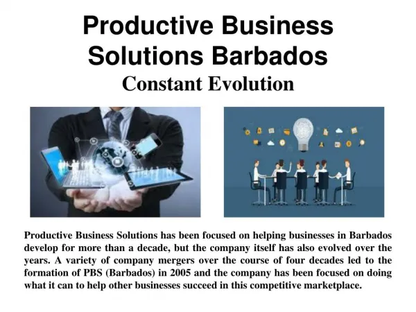 Productive Business Solutions Barbados - Constant Evolution