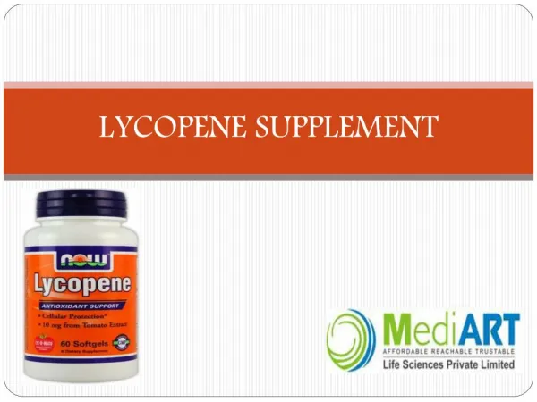Lycopene Supplement Available Online