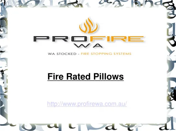 Fire Rated Pillows - ProfireWa