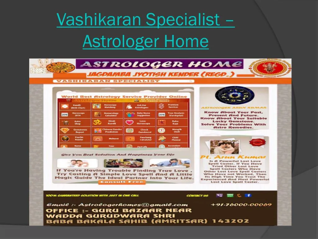 vashikaran specialist astrologer home