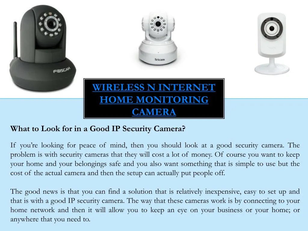 wireless n internet home monitoring camera