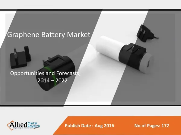 Graphene Battery Market to Reach $115 Million, Globally, By 2022