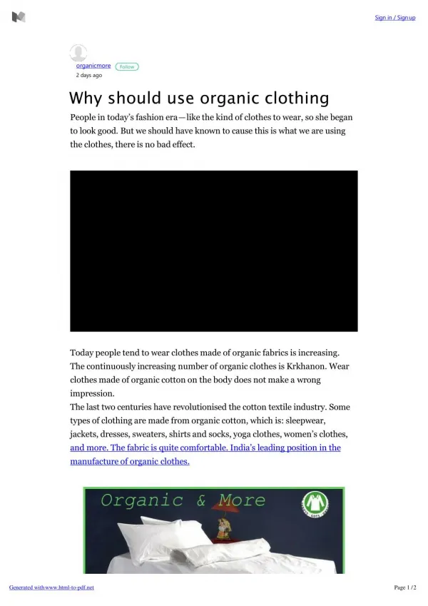 organic clothing manufacturers in india