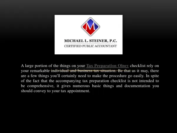 MLSPC - Olney MD Tax Service
