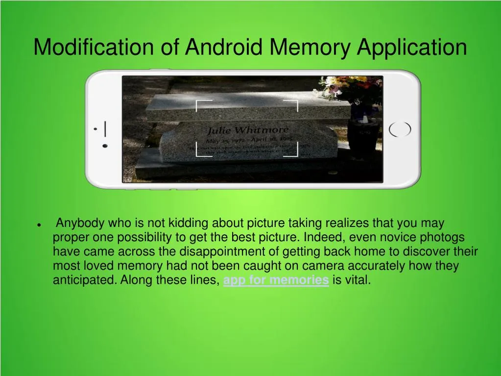 modification of android memory application