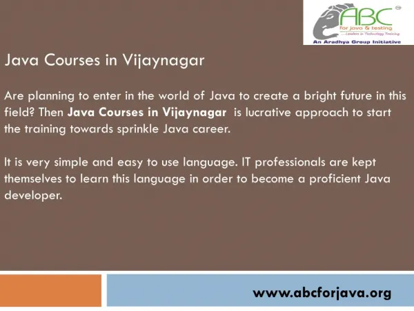 Java Courses in Vijaynagar