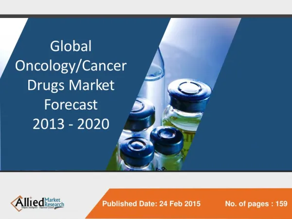 Oncology Drugs Market Size, Growth & Forecast to 2020