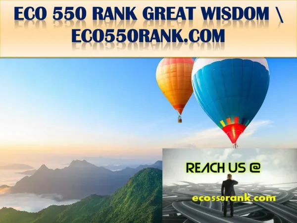 ECO 550 RANK GREAT WISDOM \ eco550rank.com