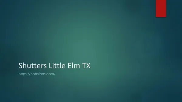 Shutters Little Elm TX