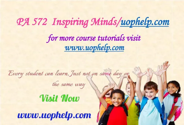 PA 572 Inspiring Minds/uophelp.com