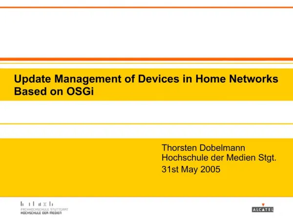 Update Management of Devices in Home Networks Based on OSGi