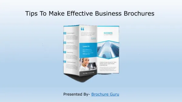 Tips To Make Effective Business Brochures