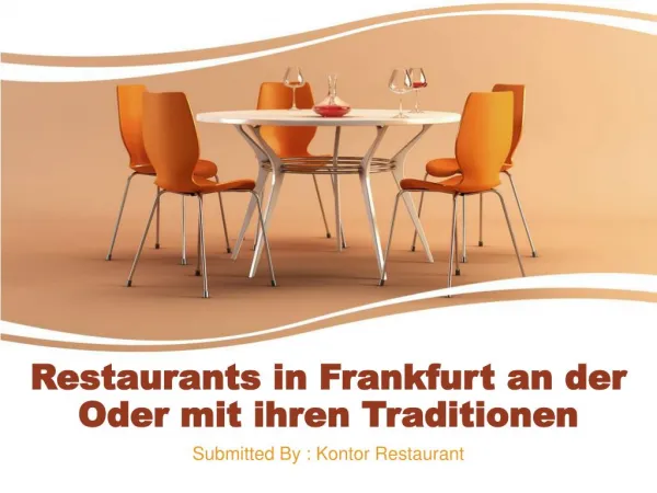 Restaurants in Frankfurt an der Oder mit ihren Traditionen