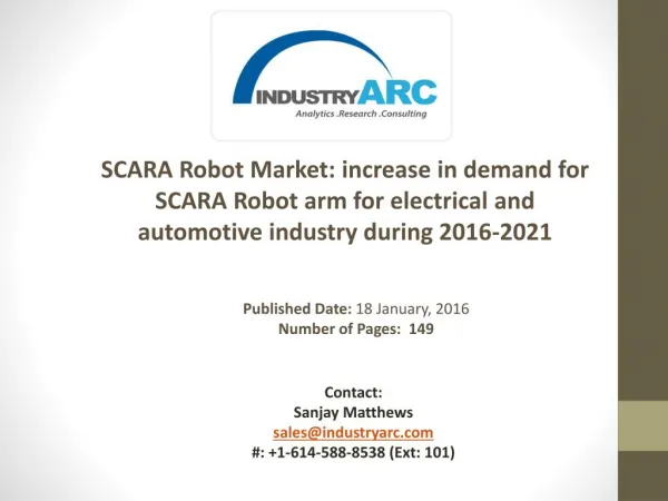 SCARA Robot Market Analysis | IndustryARC