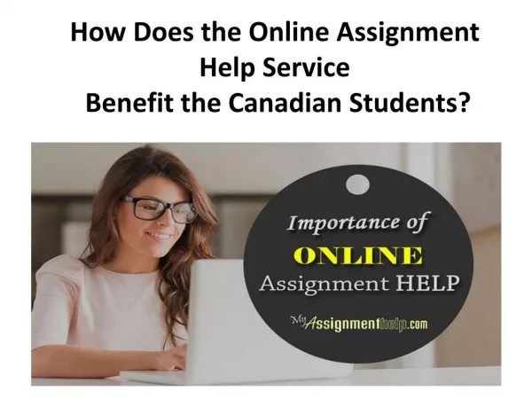 Online Assignment Help Canada From MyAssigmentHelp.com Experts