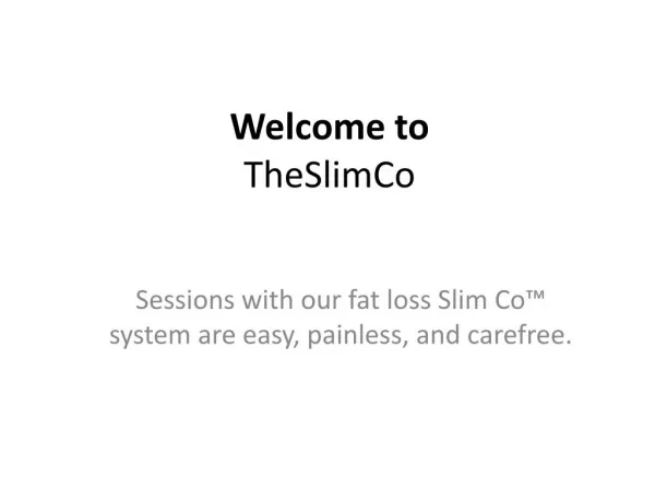 Welcome to The Slim Co
