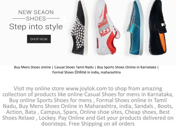 Buy Mens Shoes online | Casual Shoes Tamil Nadu | Buy Sports Shoes Online in Karnataka | Formal Shoe