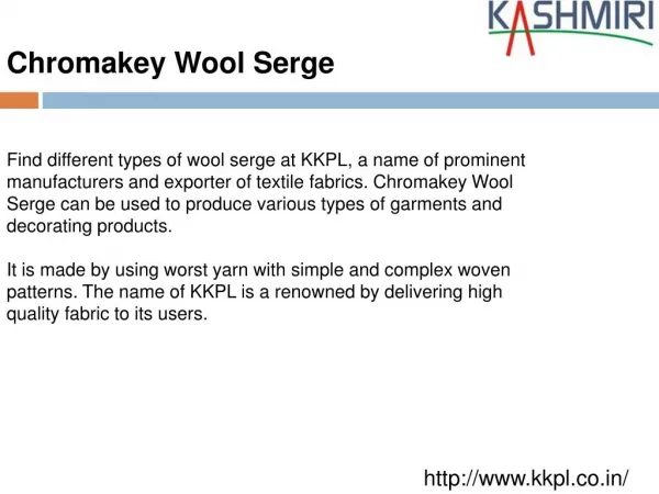 Chromakey Wool Serge