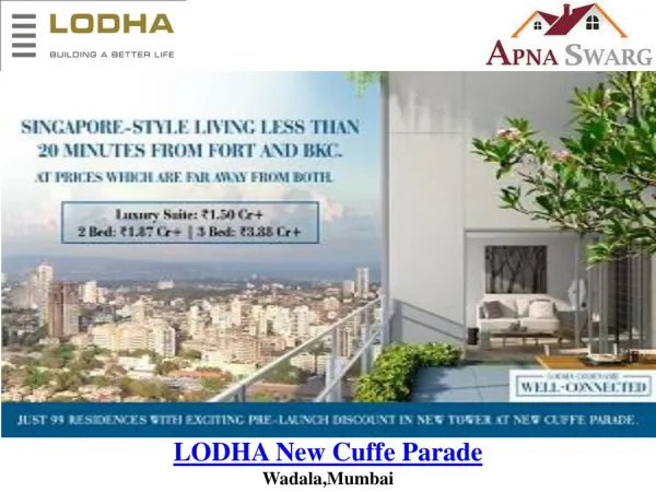 LODHA New Cuffe Parade Pre Launch Apartments in Mumbai