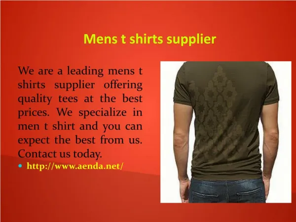 Mens t shirts supplier