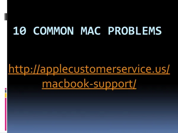 10 Common Mac Problems