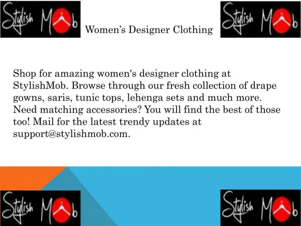 Women’s Designer Clothing | Stylishmob