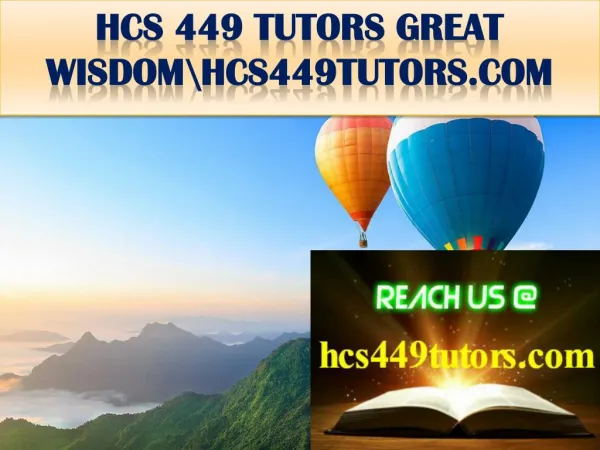 HCS 449 TUTORS GREAT WISDOM\hcs449tutors.com
