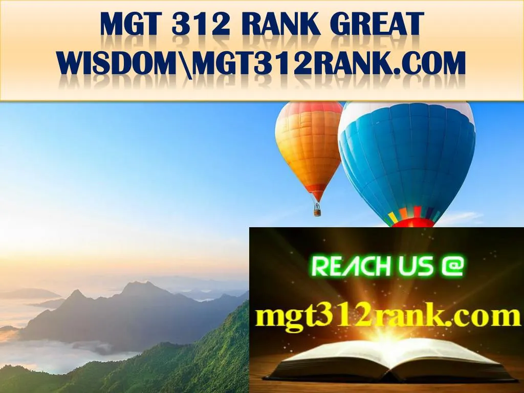 mgt 312 rank great wisdom mgt312rank com