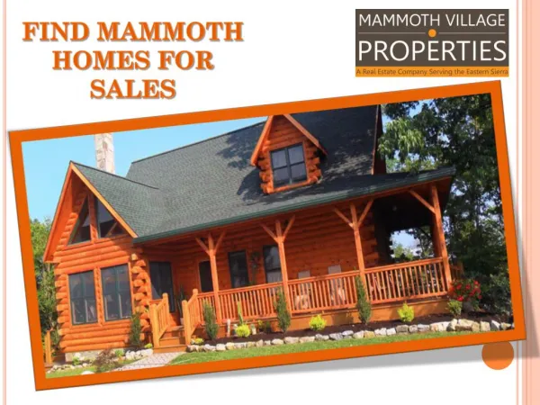 Find mammoth homes for sale