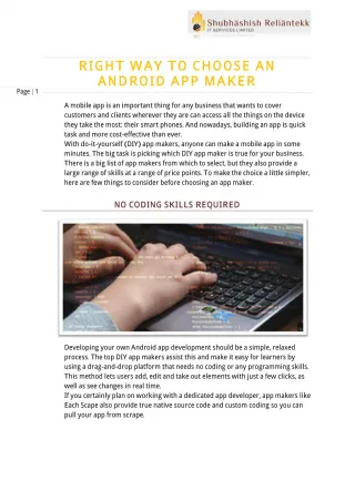 Android App Development Services, Android Application Development Company - slide 1