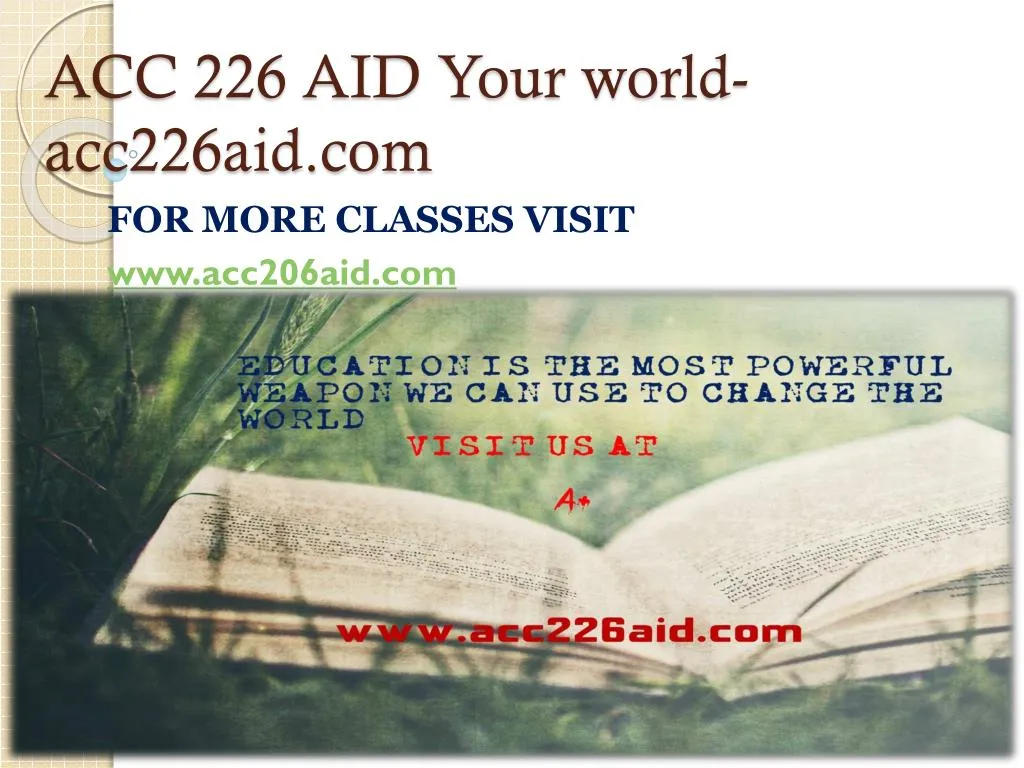 acc 226 aid your world acc226aid com