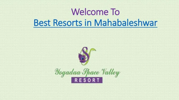 Best resorts in mahabaleshwar