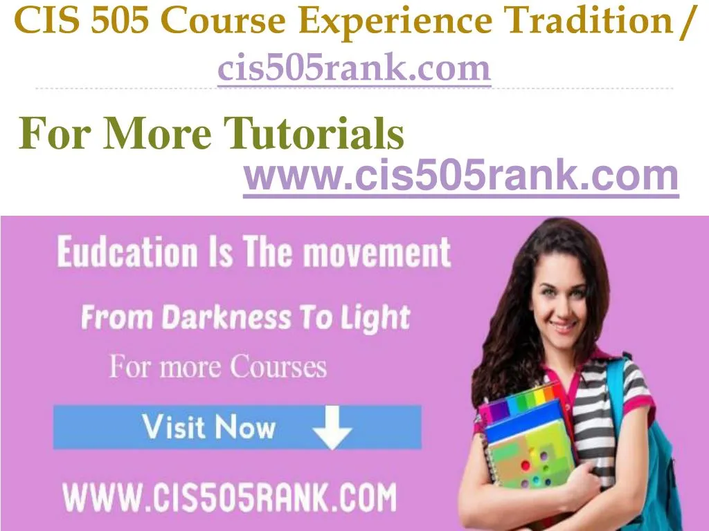 cis 505 course experience tradition cis505rank com
