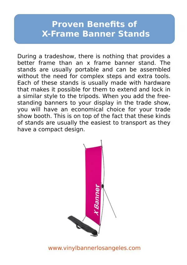 Proven Benefits of X-Frame Banner Stands