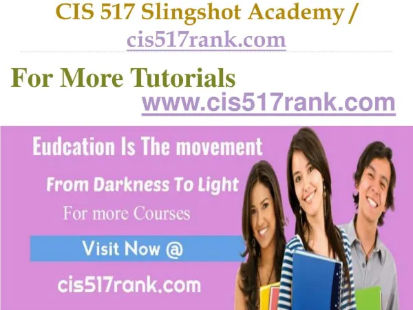 CIS 517 Slingshot Academy / cis517rank.com