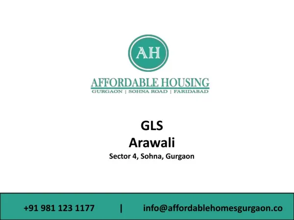 GLS Arawali Affordable Housing Project 2bhk _9811231177