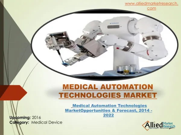 Medical Automation Technologies Industry Size & Share, 2022
