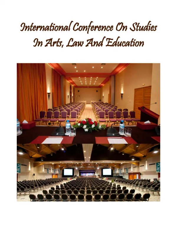 International Conference On Studies In Arts, Law And Education